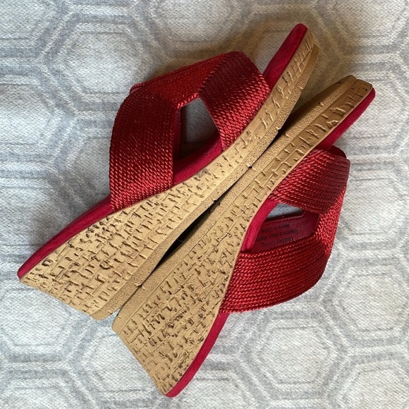 DAVID TATE Vibe Red Braided Slide Sandals Women’s Size 8.5M - Picture 7 of 13